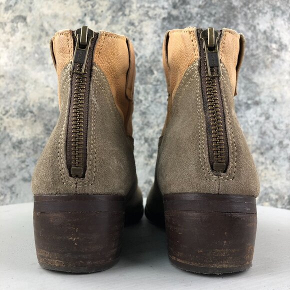 Steve Madden Women's Size 7.5M Midnite Brown Leather Suede Western Ankle Boots - Picture 7 of 14
